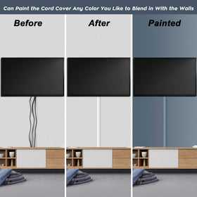 YCLYC stylish design cord cover adds a seamless, modern look to walls.