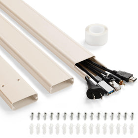 YCLYC cord hider for 47-inch wall-mount neatly conceals TV cables behind the screen