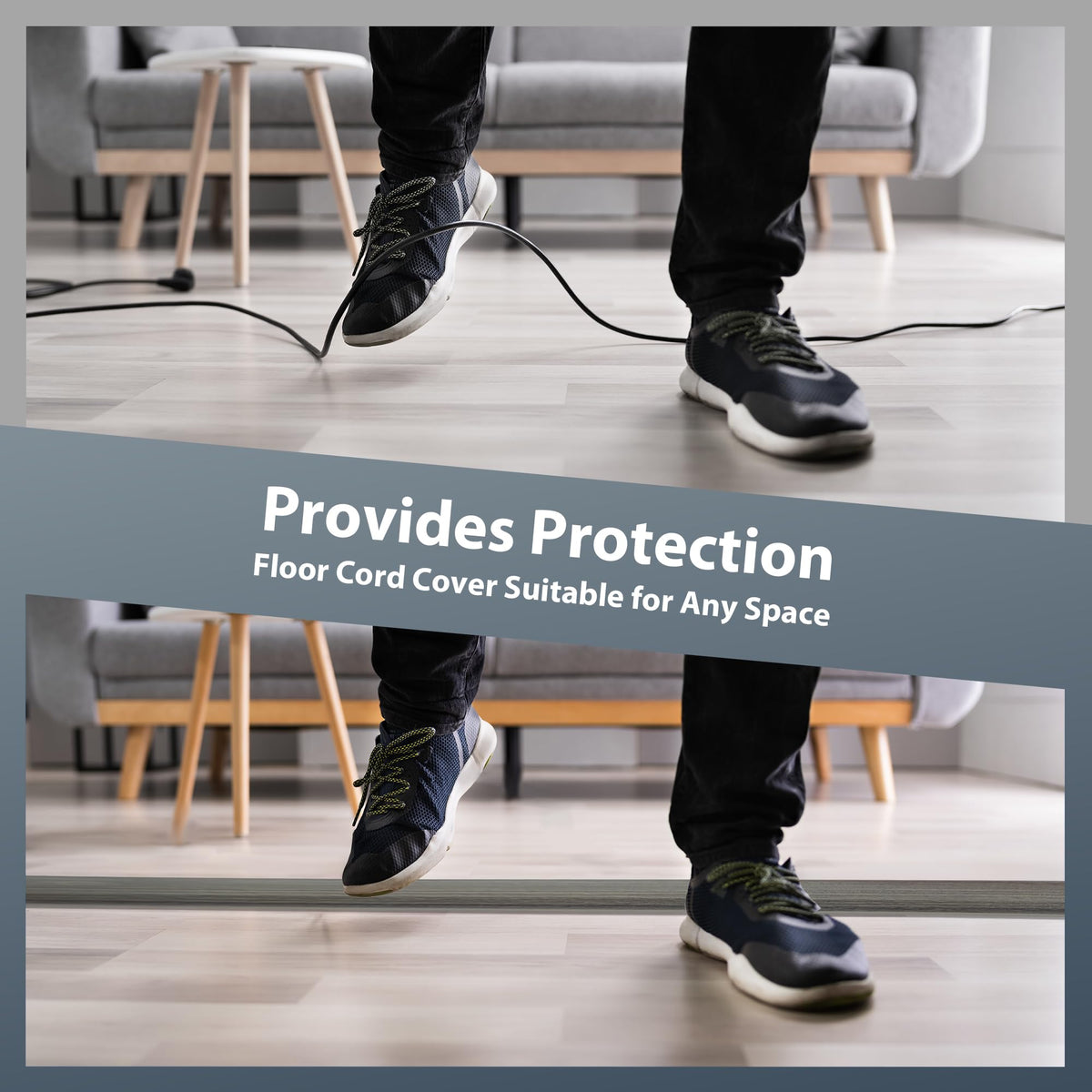 YCLYC PVC cord cover offers flexible durability against daily wear and bumps.