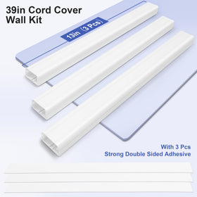 YCLYC snap-design cable channel enables easy, tool-free installation on smooth walls