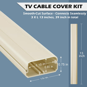 YCLYC TV cord hider hinge design enables flexible cable management.