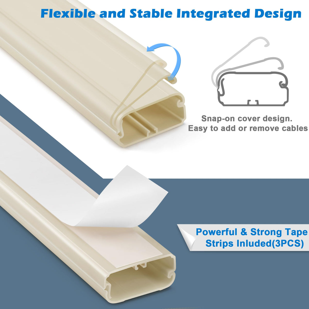 YCLYC TV cord hider PVC material offers durable protection.