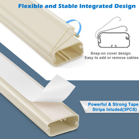 YCLYC TV cord hider PVC material offers durable protection.