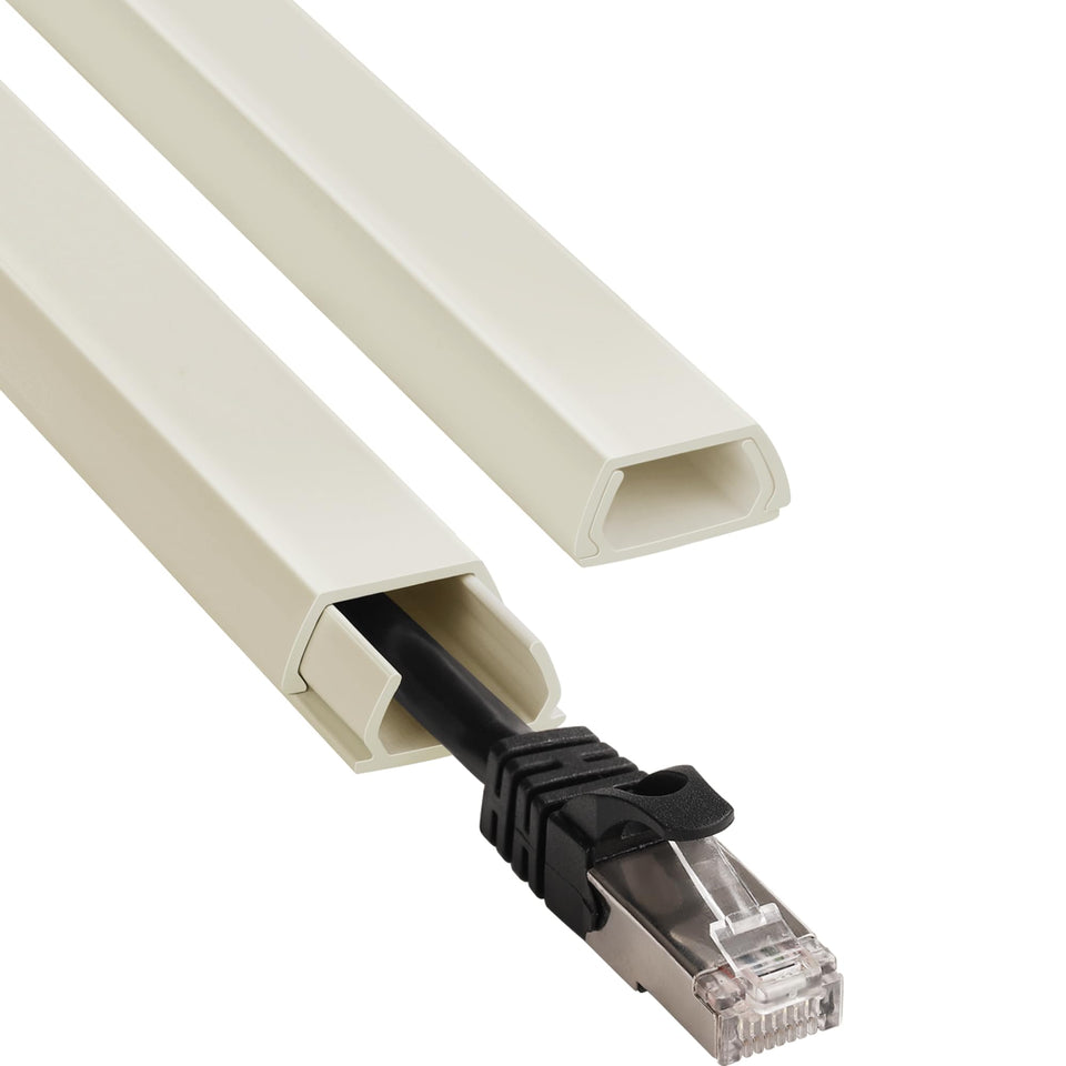 YCLYC wall cable hider kit 116in beige conceals 1-2 cords neatly.