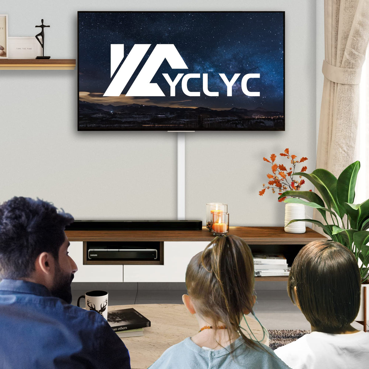 YCLYC wall-mount cord management kit includes nails and tape for quick install