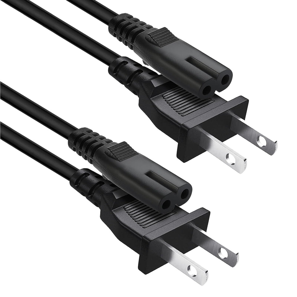 YCWZZH 2-pack 10ft power cord connectors for TCL Roku TVs and Sony devices.