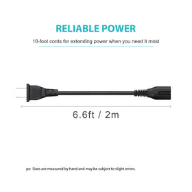 YCWZZH portable compact power cord for travel and quick setup