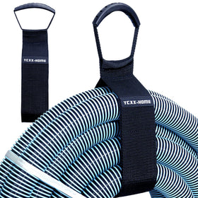 YCXX-HOME large 28-inch organizer strap securing a garden hose for neat storage.