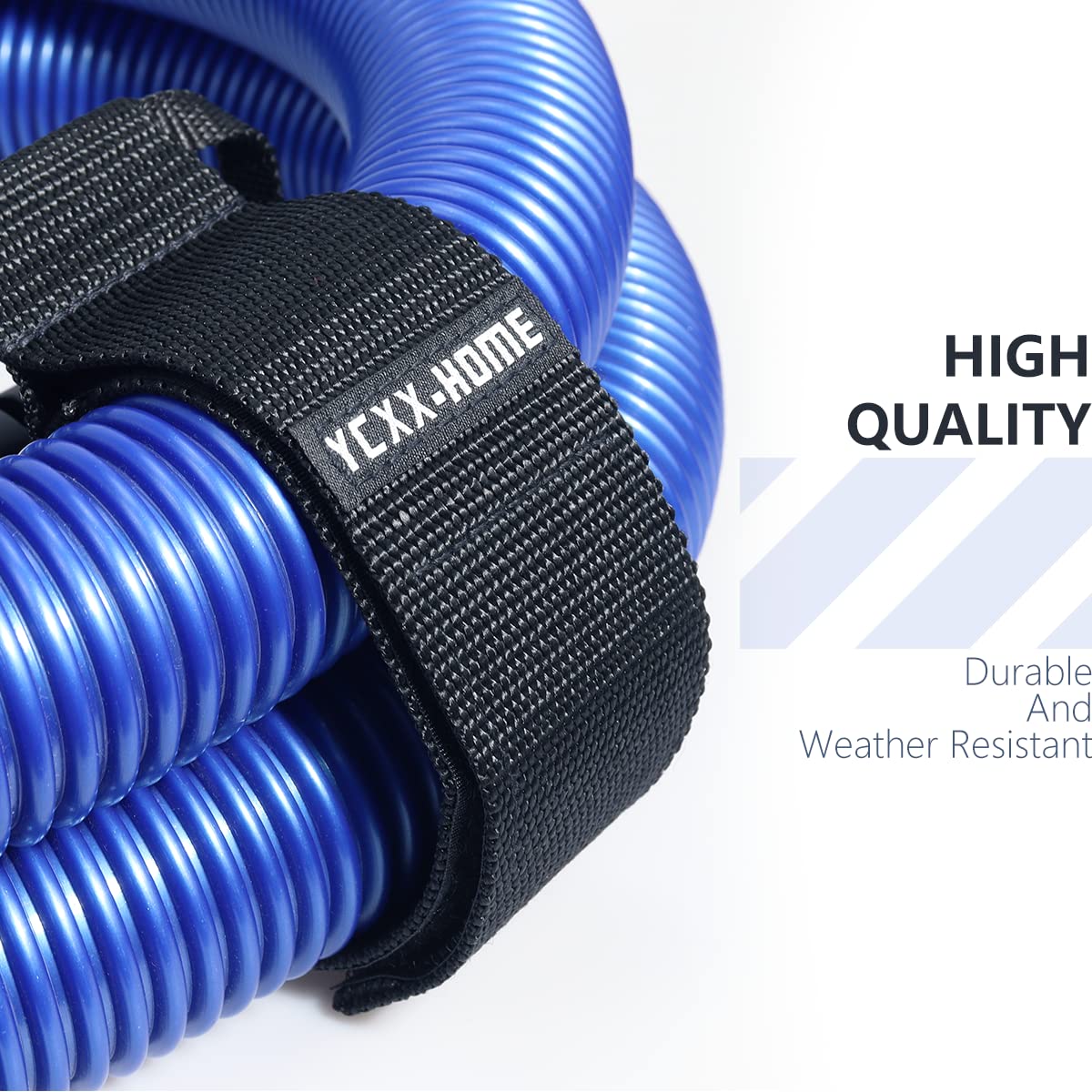 YCXX-HOME cord organizer strap middle size for longer cords and garden hoses.