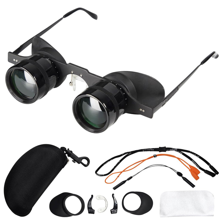 YCXXKJ front view showing compact wearable binoculars and comfortable fit