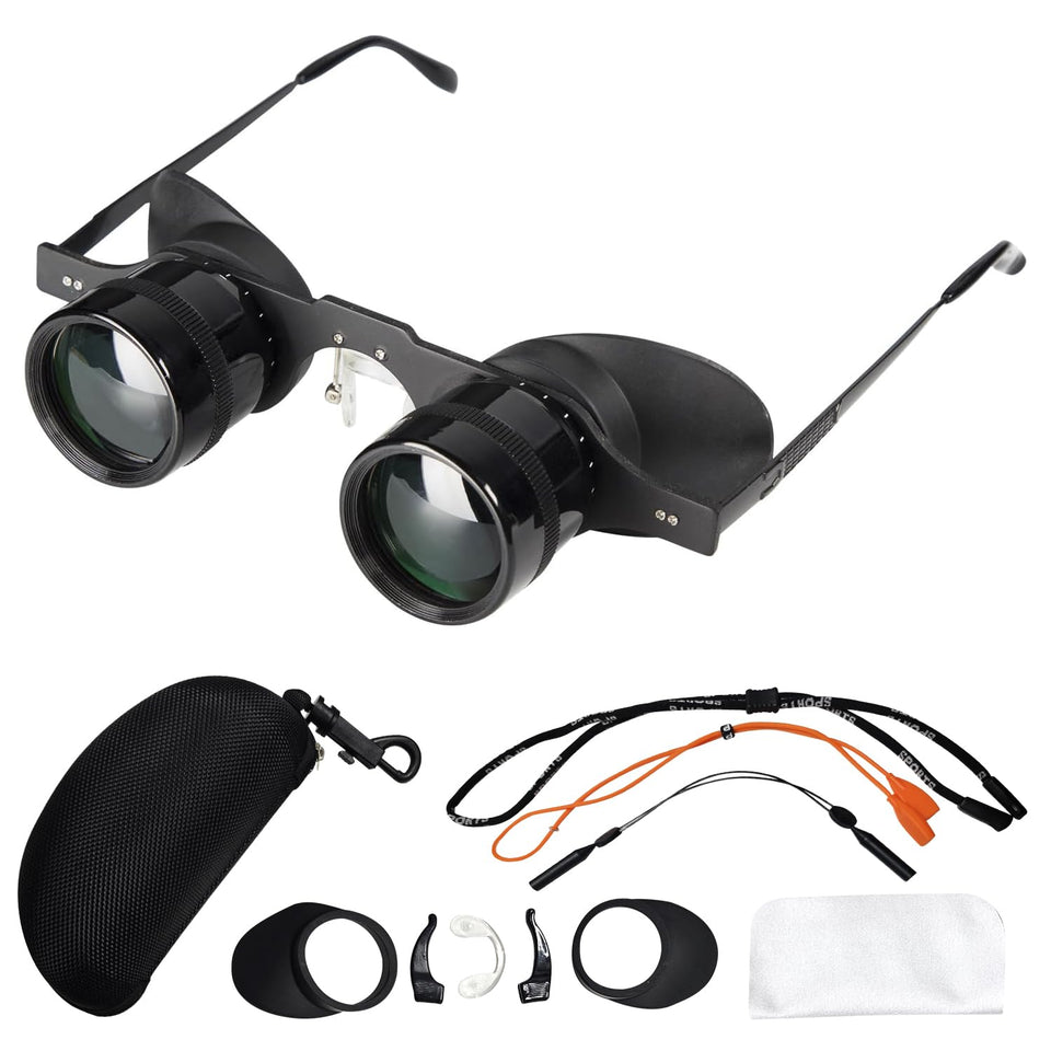 YCXXKJ front view showing compact wearable binoculars and comfortable fit