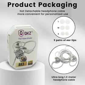 Yeabomy AK3FILE in-ear monitors suitable for gaming, music, and calls