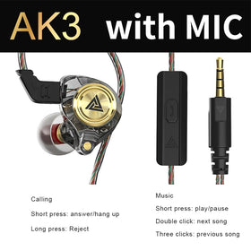 Yeabomy AK3FILE in-ear monitors reduce ambient noise for immersive listening