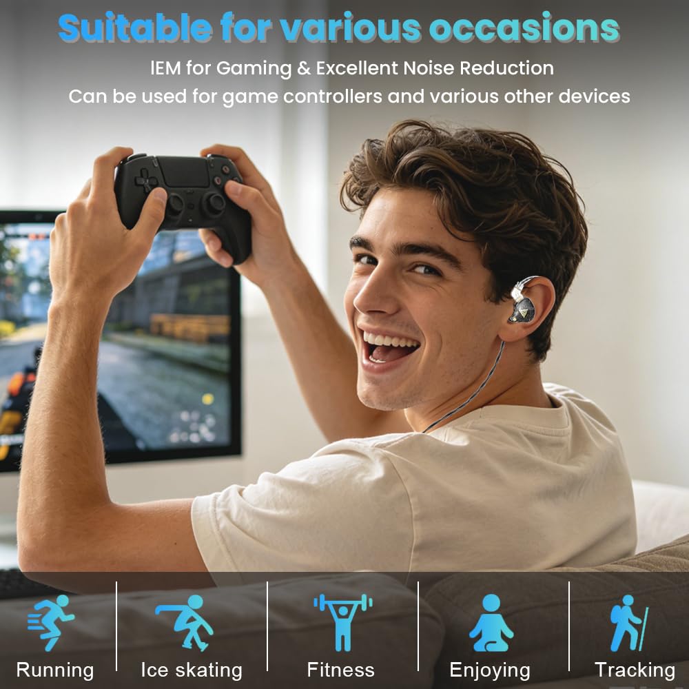 Yeabomy AK6 PRO ear tips close-up with six pairs for secure, customized fit.
