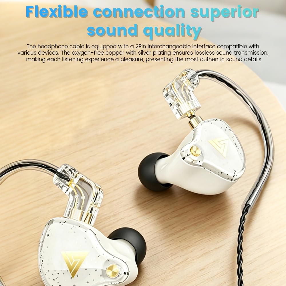 Yeabomy AK6 PRO ergonomic in-ear fit emphasizes comfort during long listening.