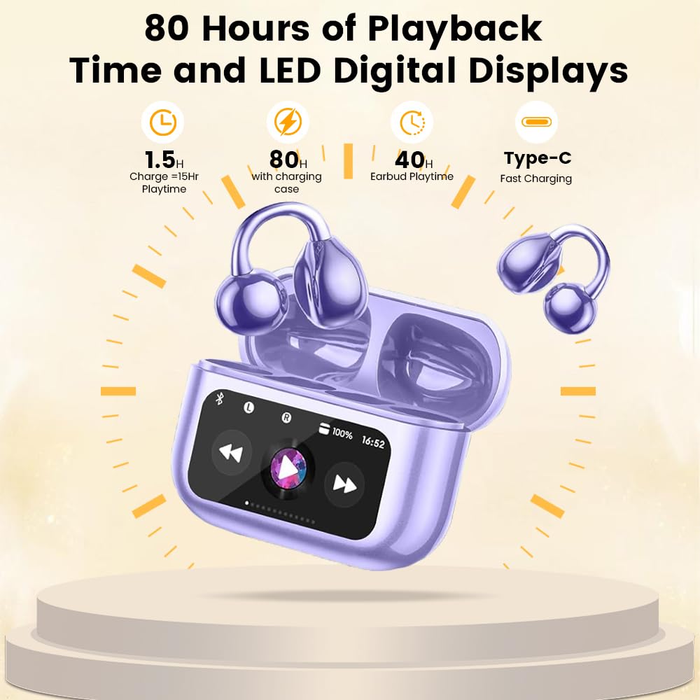 Yeabomy multifunction touchscreen case for charging, pairing, and locating earbuds