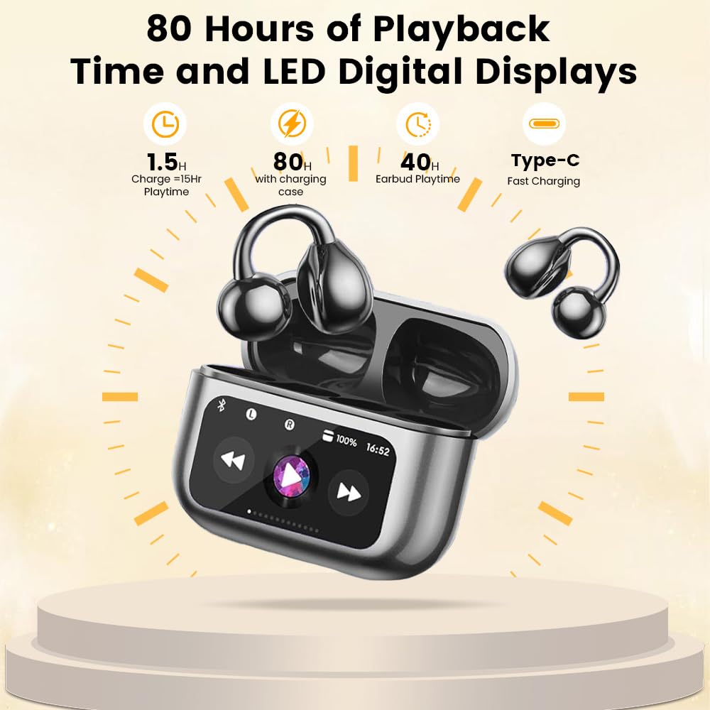 Yeabomy multifunction touchscreen case enables quick controls and easy locating earbuds.