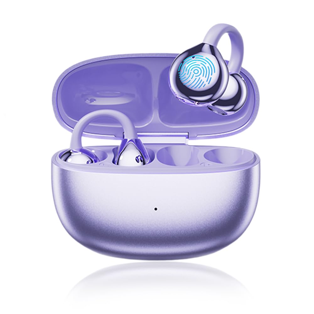 Yeabomy open-ear clip headphones case charging for on-the-go power