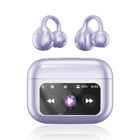 Yeabomy open-ear headphones in purple clip-on style for all-day comfort and awareness