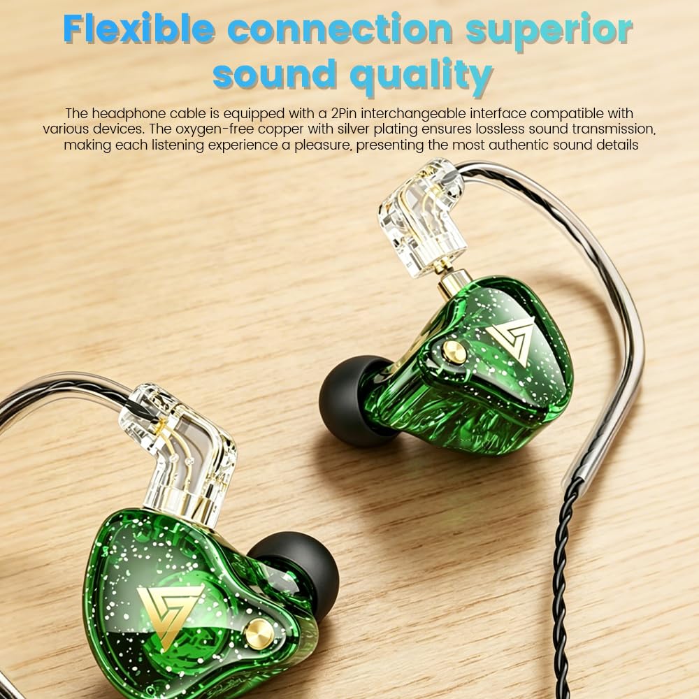 Yeabomy QKZ AK6 PRO ear tips size comparison showing three tip options for personalized isolation benefit