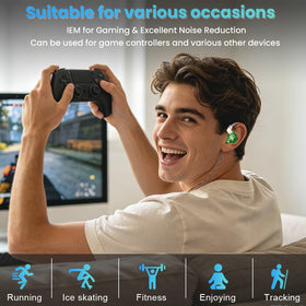 Yeabomy QKZ AK6 PRO close-up of earbud housing showing driver detail and premium finish benefit