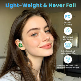 Yeabomy QKZ AK6 PRO memory ear hook profile demonstrating secure fit and comfortable wear benefit