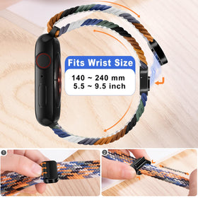 Yeahxing pink-white-grey braided band blends soft style with everyday versatility.