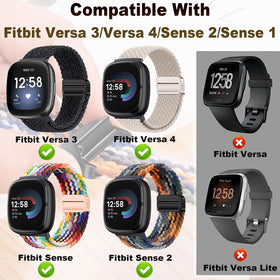 Yeahxing braided band for Versa 3 with magnetic clasp for easy on/off.