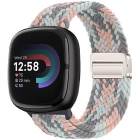 Yeahxing braided band for Versa 4 with magnetic clasp enabling quick, secure wear.