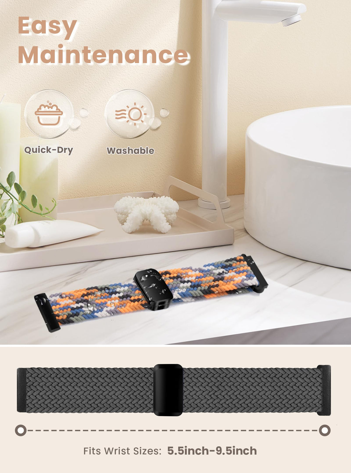 Yeahxing elastic nylon band delivers gentle stretch and easy adjustments