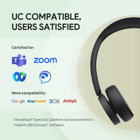 Yealink BH70 long battery life image emphasizes up to 35 hours of talk time.