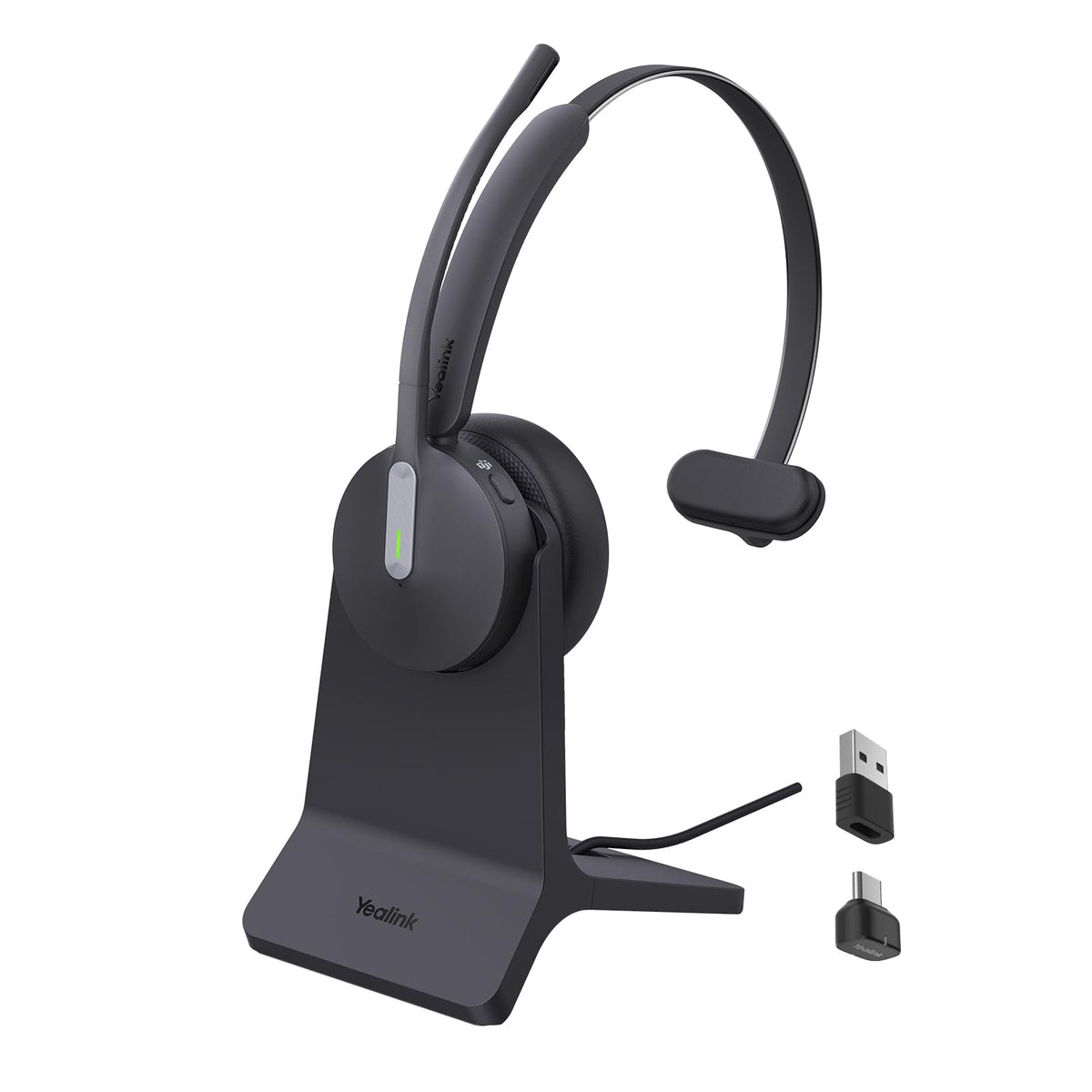 Yealink BH70 mono headset, front view, ideal for clear business calls.