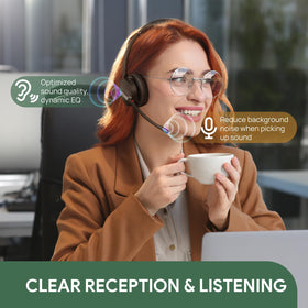 Yealink BH70 Ole Wolff diaphragm delivers rich audio across calls and music.