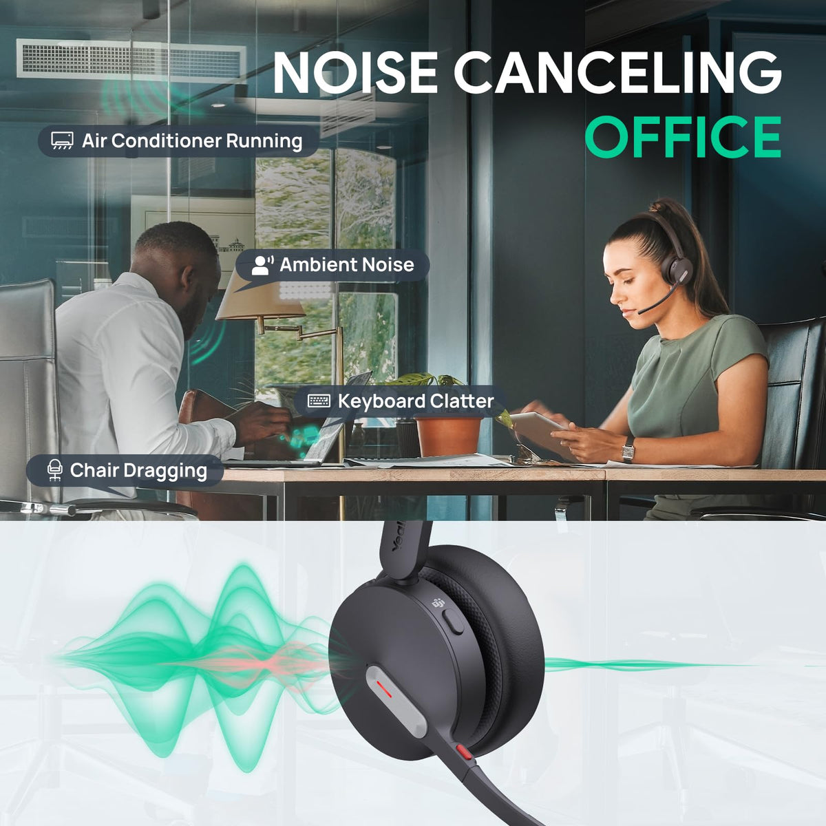 Teams certified BH70 enables one-click activation with the dongle.