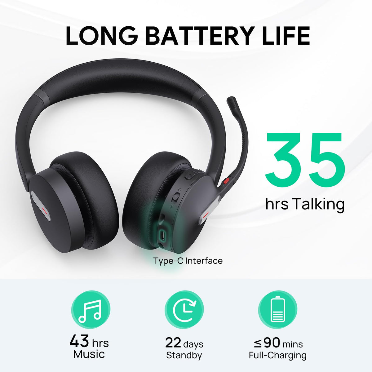 USB-C/A dongle included for flexible connections with BH70.