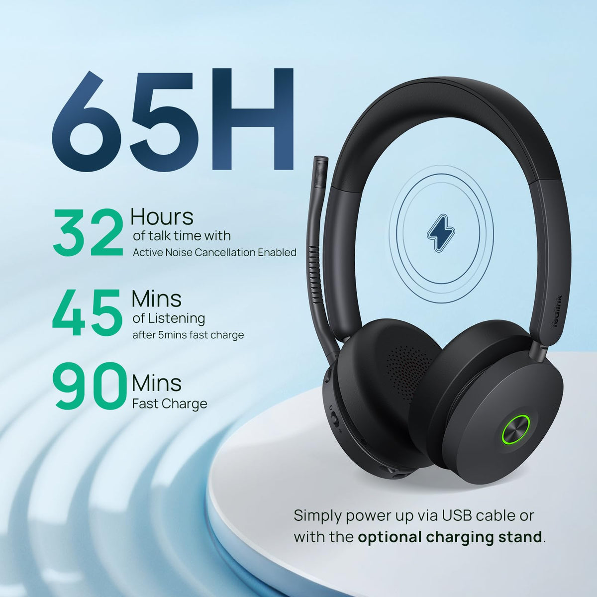 Yealink BH74 battery-life highlights long talk time.