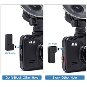 YEAOI close-up of mini-USB and USB-C 90° adapters for stress-free connections