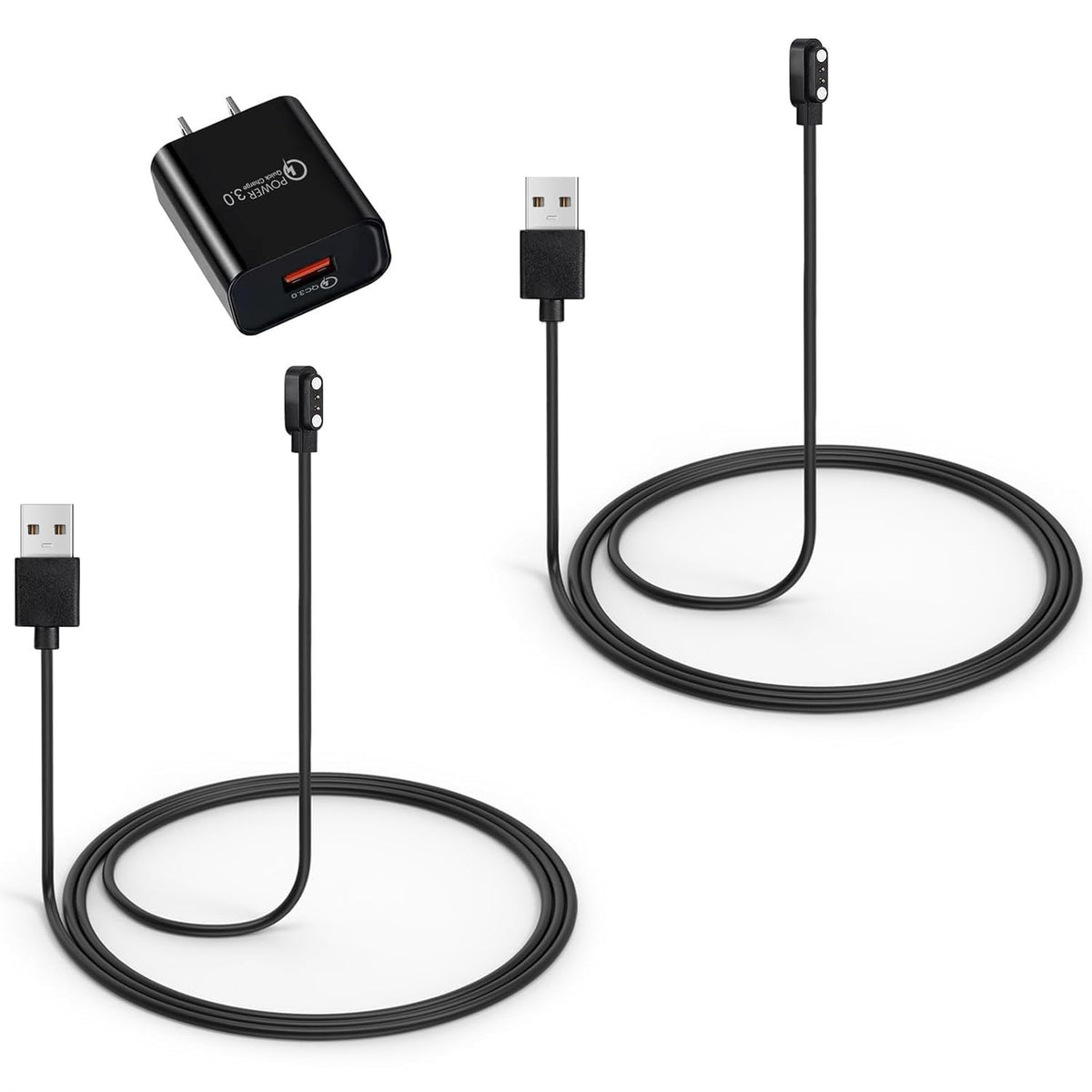 YEAOI front view of 2-pack charger kit showing contents and neat packaging, fast reliability