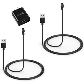 YEAOI front view of 2-pack charger kit showing contents and neat packaging, fast reliability