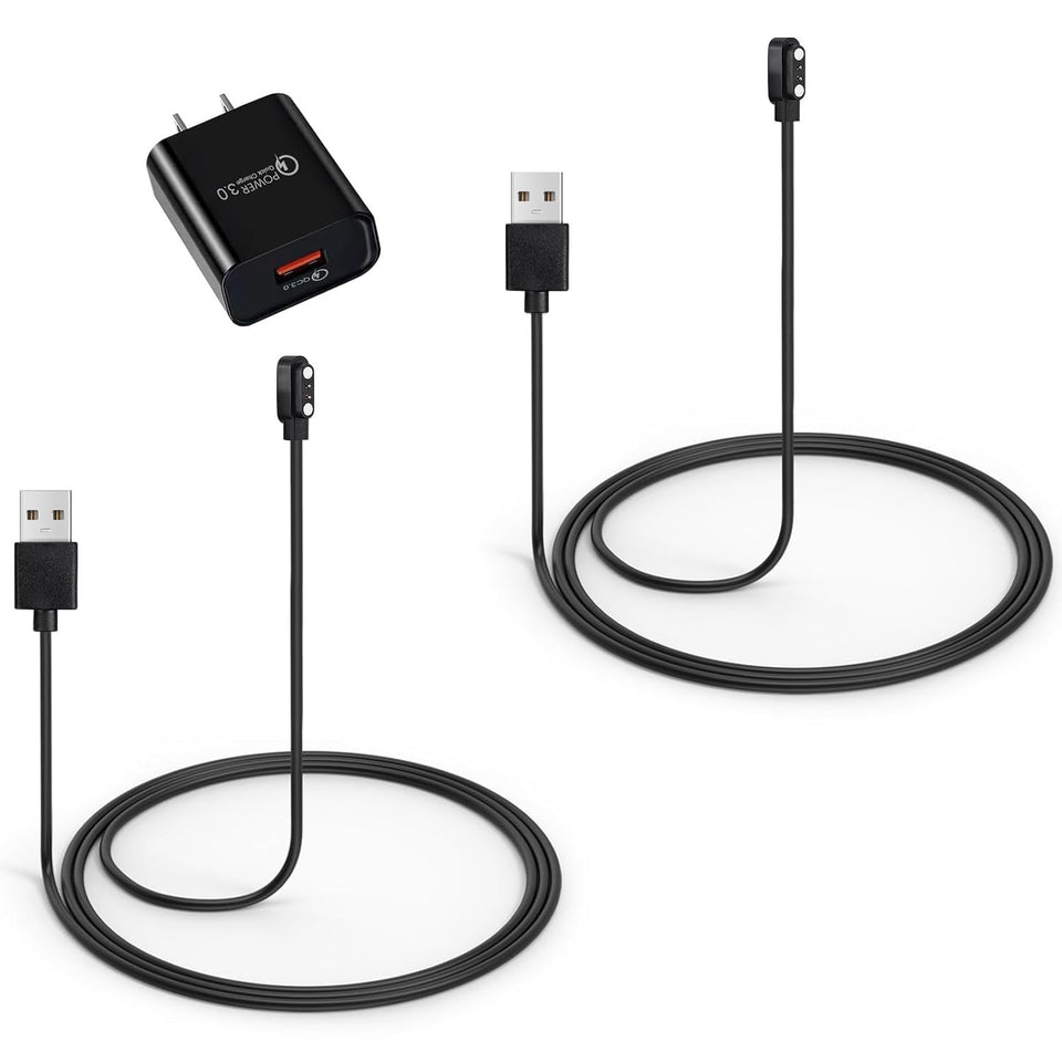 YEAOI front view of 2-pack charger kit showing contents and neat packaging, fast reliability