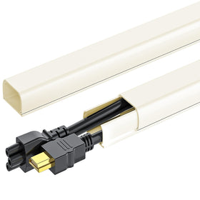 Yecaye 142in wall cord hider shown on-wall for clean cable concealment.