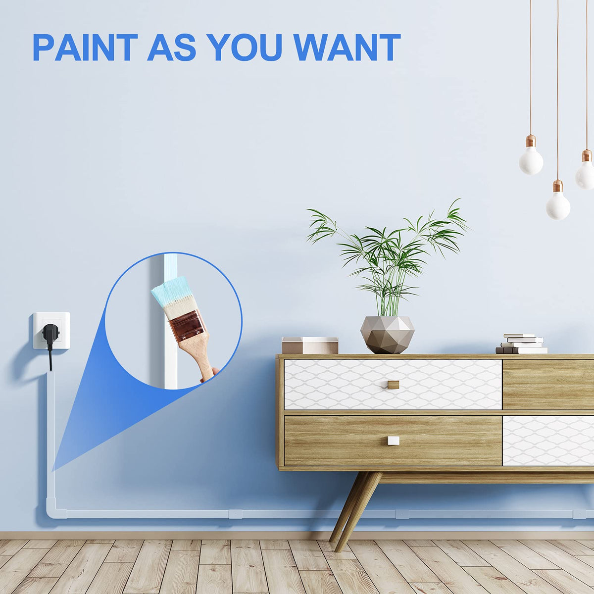 Yecaye cord hider pet-proof material emphasizes durability