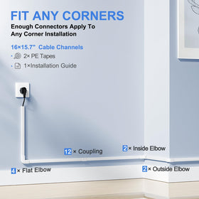 Yecaye cord hider wall installation steps for no-punch setup