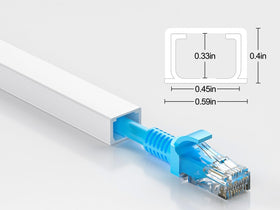 Yecaye 250in cord hider in white wall view with hidden cables