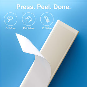 Yecaye 3-4 wire capacity safely hides HDMI, power, and Ethernet cables.