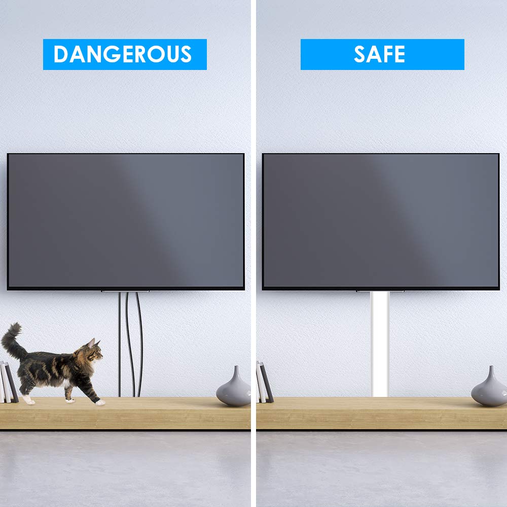 Yecaye 47 inch cable coverage hides long cable runs neatly