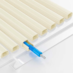 Yecaye beige cord concealer blends with neutral room tones.