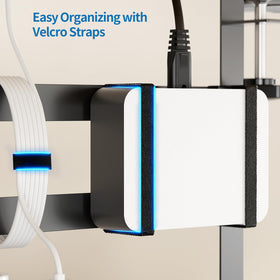 YECAYE bonus hook & loop straps secure cables for tidy organization