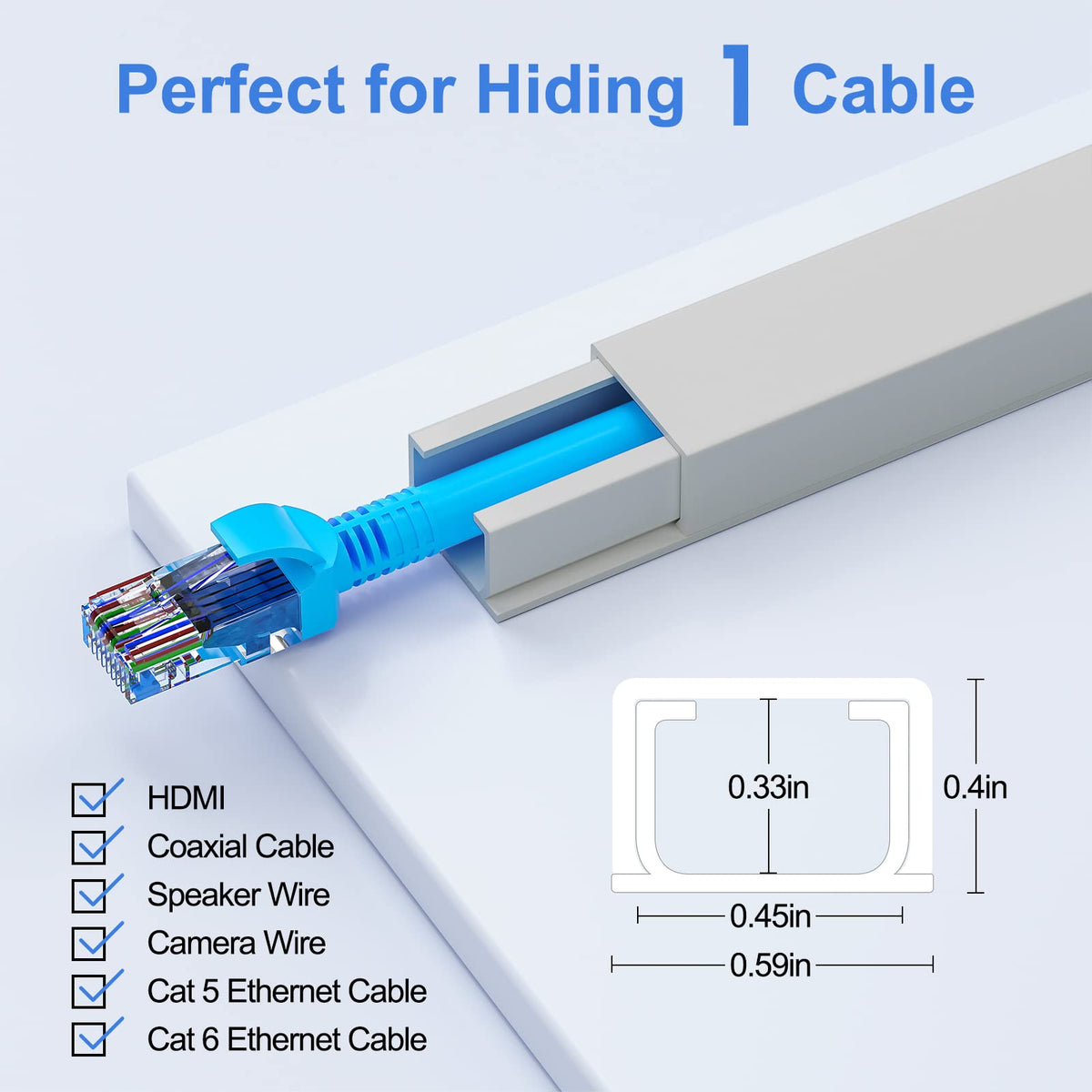 Yecaye eight-channel cable management kit stores multiple cables discreetly.