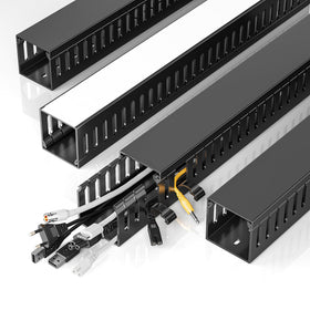Yecaye under-desk cable management with open-slot design for easy routing